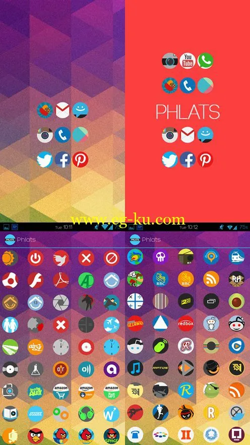 Phlats (Go Apex Nova theme) 1.1.5 Android的图片2