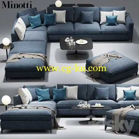 Minotti Andersen sofa  CLYFFORD Modular sofa的图片1