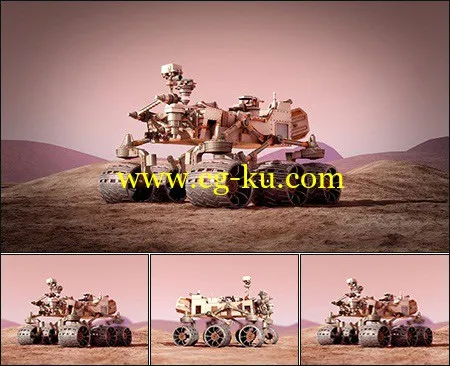 Curiosity Rover Mars 3d model vray的图片1