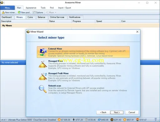 Awesome Miner 5.0 Ultimate Plus的图片1