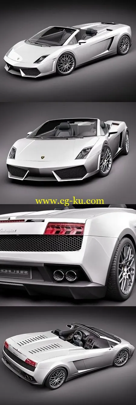 Lamborghini Gallardo LP560-4 Spyder 3D Model的图片1