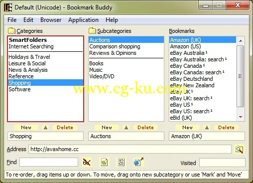 Bookmark Buddy 3.8.0 Unicode Edition的图片1