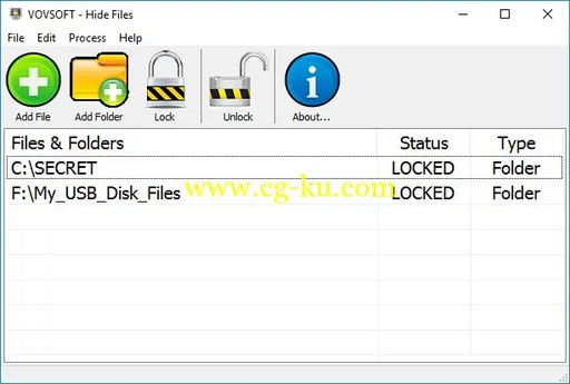 VovSoft Hide Files 4.2的图片1