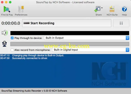 NCH SoundTap 5.00 MacOS的图片1