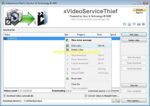 xVideoServiceThief 2.5 Multilanguage Portable 视频下载工具的图片1