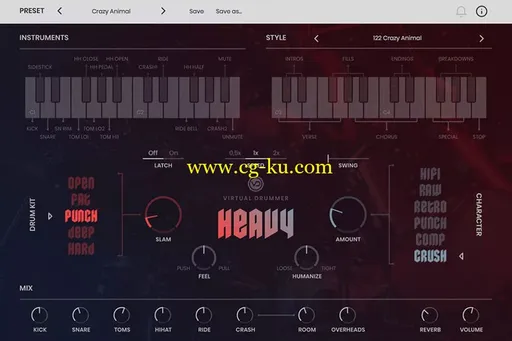 UJAM Virtual Drummer HEAVY v1.0.2 MacOSX的图片1