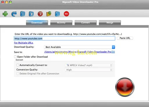 Bigasoft Video Downloader Pro 3.15.4.6600 Multilingual MacOS的图片1