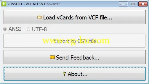 VovSoft VCF to CSV Converter 1.7的图片1