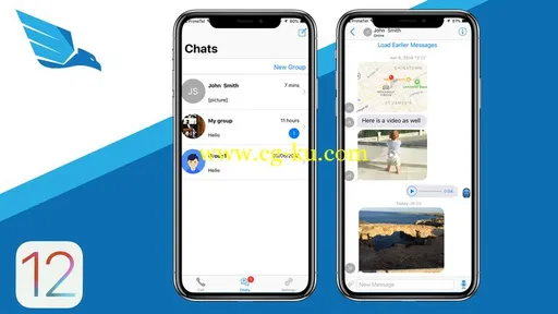 iOS 12 Chat Application like WhatsApp and Viber的图片1