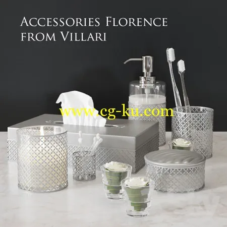 Set of luxury accessories for the bathroom from Florence Villari的图片1