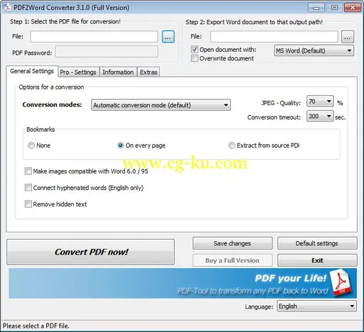 7-PDF PDF2Word Converter 3.1.0.174的图片1