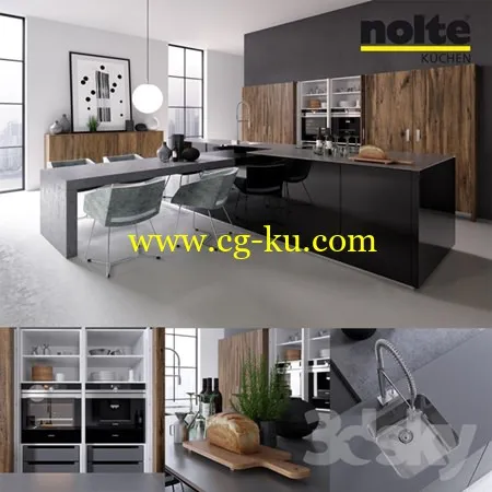 Kitchen NOLTE Legno (vray GGX, corona PBR)的图片1