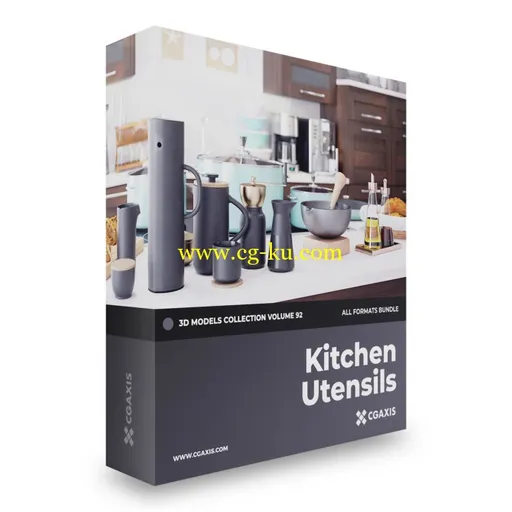 CGAxis – Kitchen Utensils 3D Models Volume 92的图片1