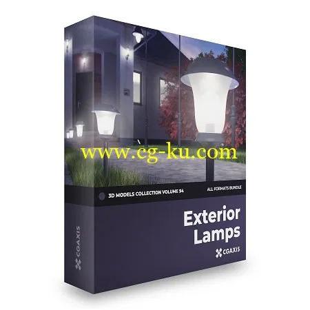 CGAxis – Exterior Lamps 3D Models Collection – Volume 94的图片1