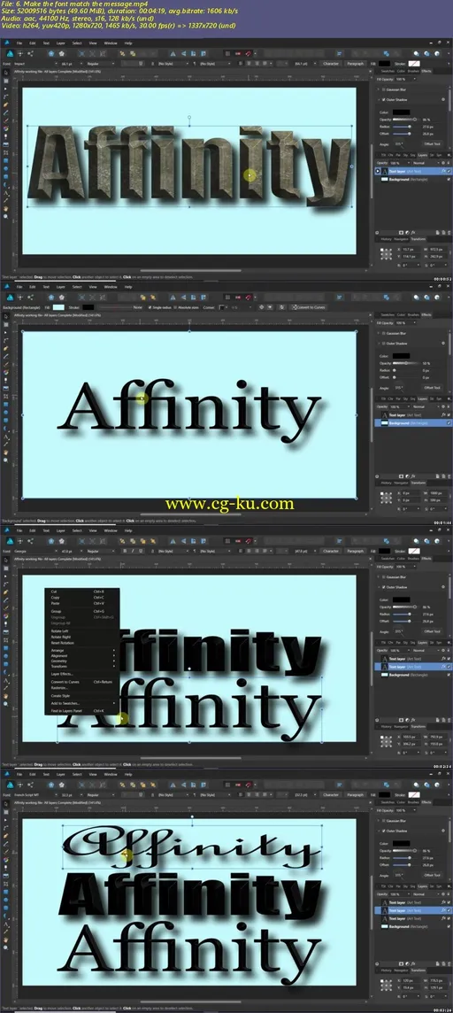 Affinity Designer: Design artistic text and Create Fonts的图片4