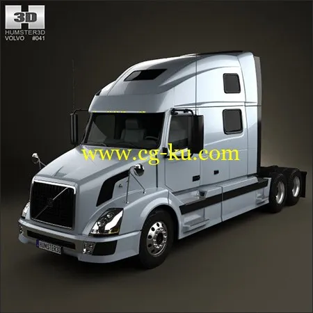 Turbosquid Volvo VNL Tractor Truck 2002的图片1