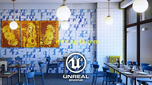 Cubebrush – Bistro Scene – Asset Pack (UE4 Realtime Archviz)的图片1