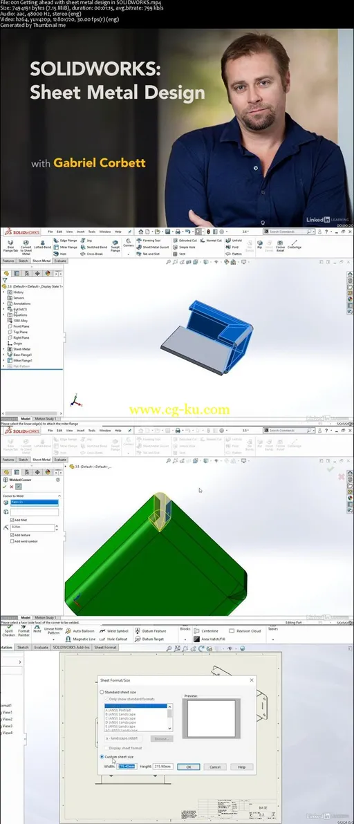 SOLIDWORKS: Sheet Metal Design的图片2