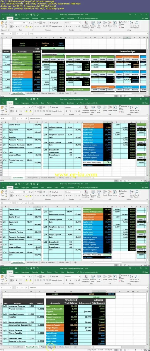 Accounting Excel Partnership Comprehensive Prob-First Month的图片4