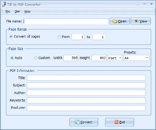 PDFArea TIF to PDF Converter 8.0的图片1