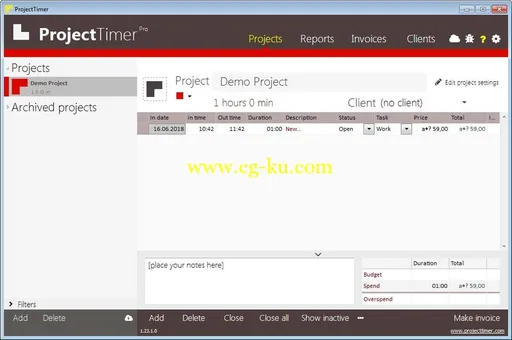 Dunes MultiMedia ProjectTimer 1.23.3.0的图片1