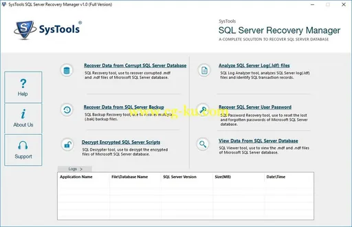 SysTools SQL Server Recovery Manager 1.0的图片1