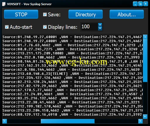 VovSoft Vov Syslog Server 2.0的图片1