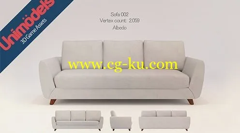 Cubebrush – Unimodels Sofas Vol. 1 Scandinavian design for UE4的图片1