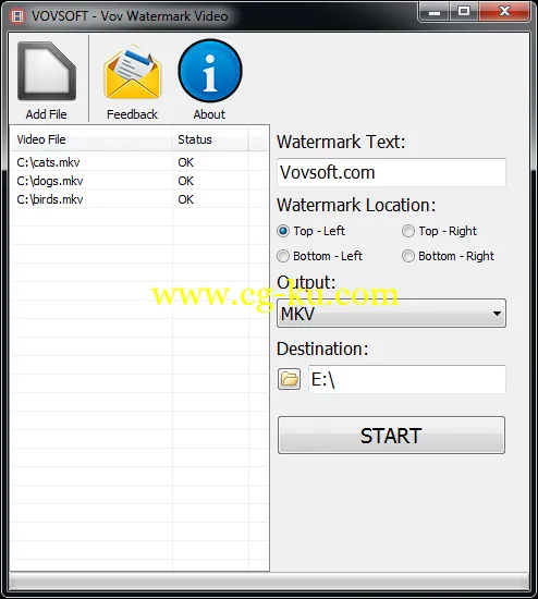 VovSoft Vov Watermark Video 1.4的图片1