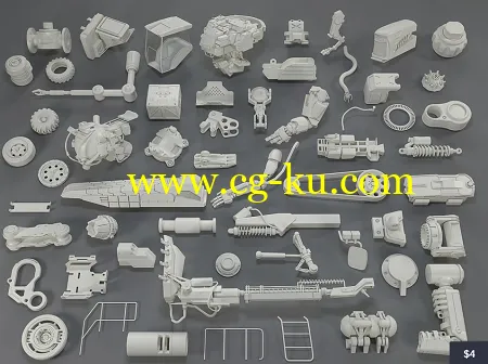 Cubebrush – Kit bash(57 pieces) – collection-19的图片1