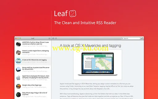 Leaf RSS Reader 2.1.1 MacOSX的图片1