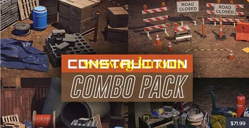 Cubebrush – Construction Props COMBO PACK [UE4+Raw files]的图片1