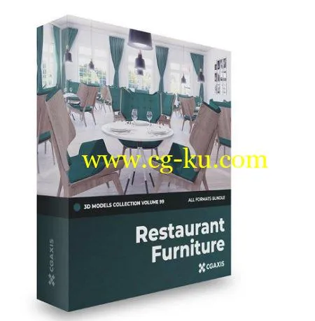 CGAxis Models Volume 99 Restaurant Furniture的图片1