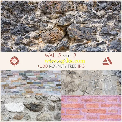 ArtStation Marketplace – Texture Pack: Walls Volume 3的图片1