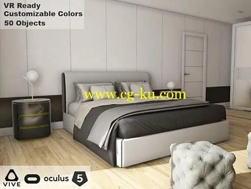 Cubebrush – ArchViz HQ Bedroom的图片1