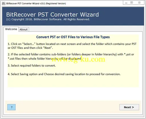 BitRecover PST Converter Wizard 10.1的图片1