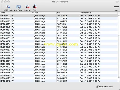 IMT Exif Remover 1.33 MacOSX的图片1