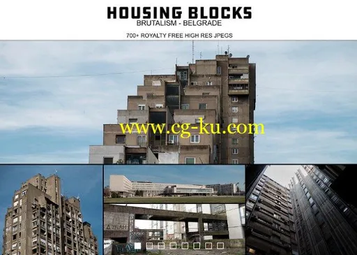 Gumroad – Photobash – Brutalism Housing Blocks的图片1