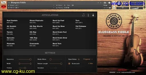 Red Room Audio Traveler Series Bluegrass Fiddle KONTAKT的图片1