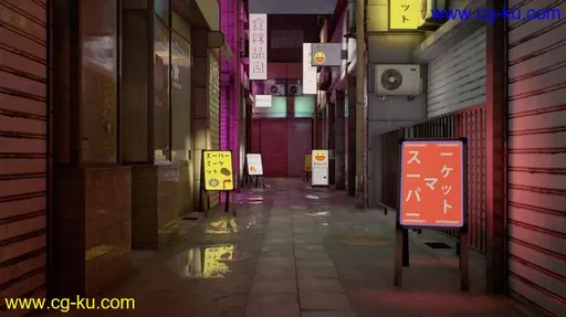 Japanese Alley 3D Game Environment Creation的图片1