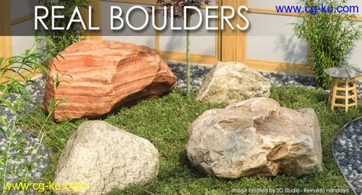 VIZPARK Real Boulders 3Ds Max的图片1