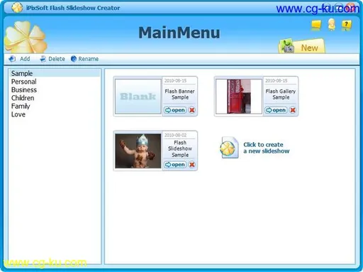 iPixSoft Flash Slideshow Creator 5.8.0的图片1