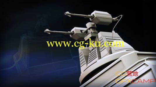 C4D机枪塔楼建模教程 Digital Tutors – Modeling a Machine Gun Turret in CINEMA 4D的图片1