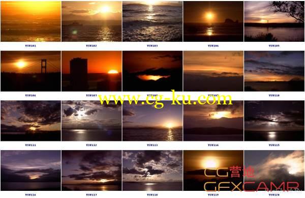 太阳黄昏海边日落视频素材 Artbeats – Nature Sunsets的图片1