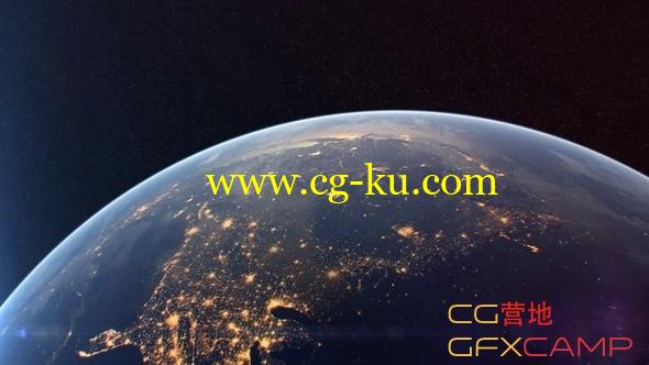 AE模板－ 宇宙太空俯瞰靠近地球 VideoHive Earth Horizon Logo Reveal的图片1