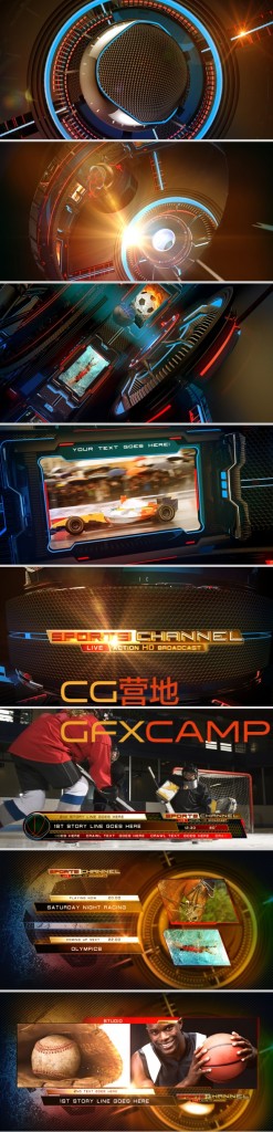 体育频道栏目包装 Videohive Sports Channel Broadcast HD News的图片1