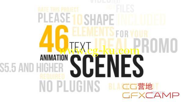 AE模板-46个文字标题排版动画 VideoHive Dynamic Text Animation Pack的图片1
