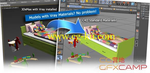 3D Max模型导入C4D插件破解版 MaxToC4D V1.5 R12/R13/R14/R15/R16  + 视频教程的图片1