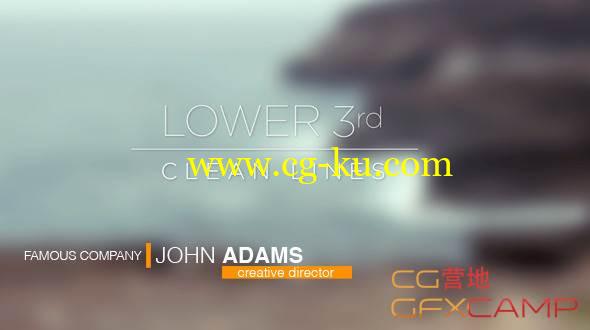 AE模板-简洁线条人名字幕条 VideoHive Lower 3rds – Clean Lines的图片1