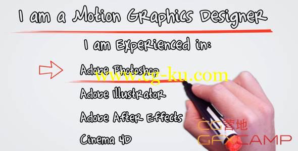 AE模板-油性签字笔手写字动画 VideoHive Whiteboard Animation的图片1